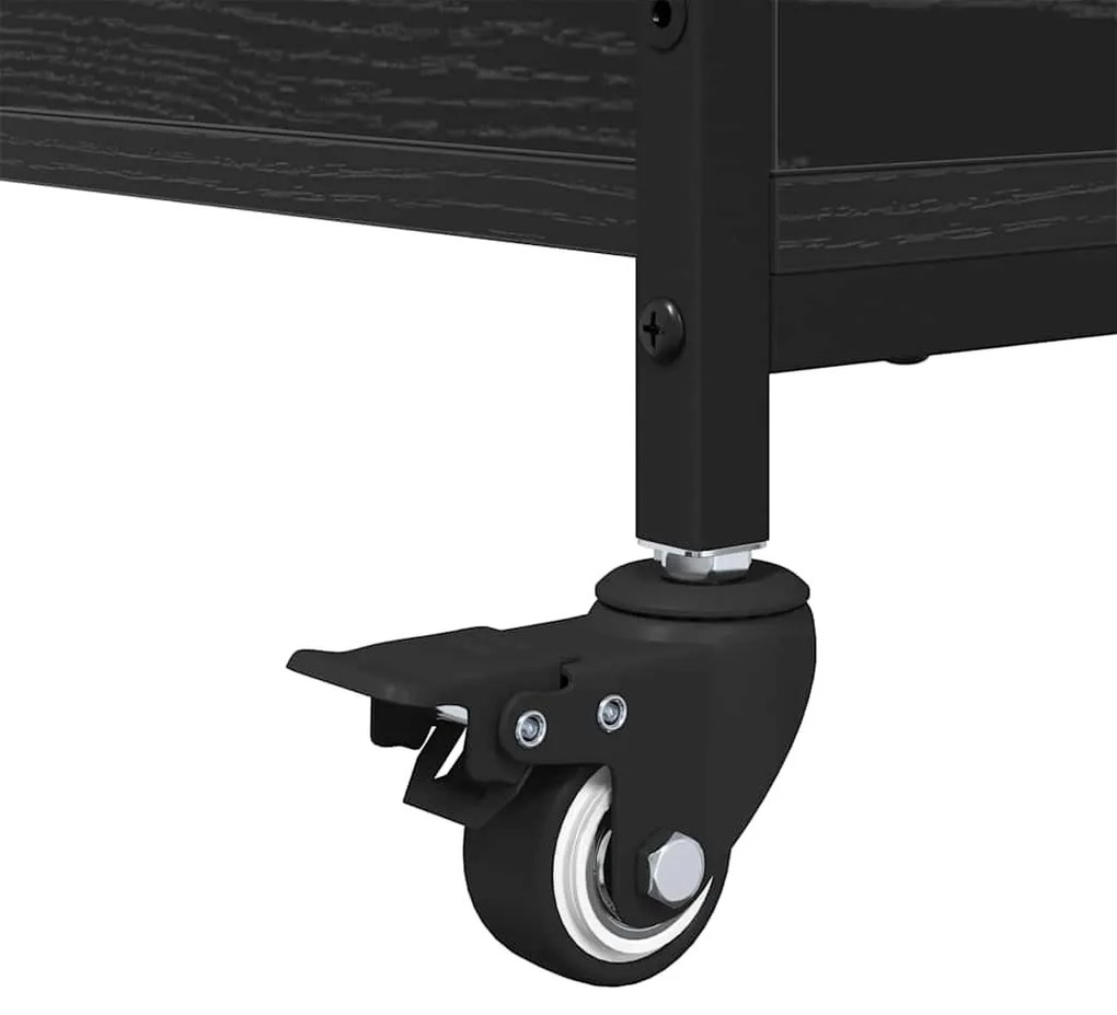 vidaXL Dohányzóasztal Fekete tölgy 91 x 55 x 32 cm Faanyag