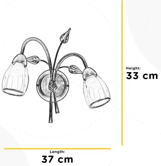 ONLI - Fali lámpa LILIANA 2xE14/6W/230V
