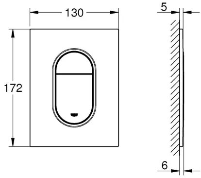GROHE 37624GL0 - ARENA COSMOPOLITAN S nyomólap 130 × 172 mm arany