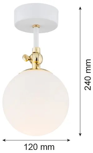 Argon 4002 - Fürdőszobai csillár LATINA 1xE14/7W/230V IP44 fehér/arany