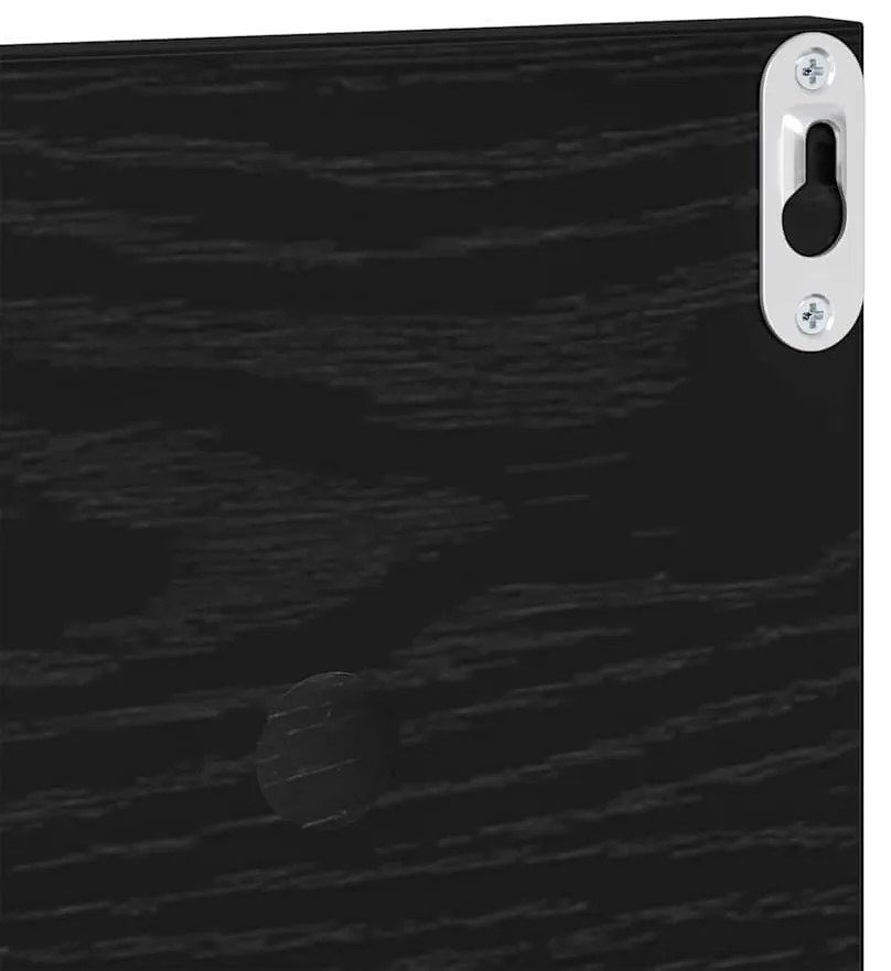 Falpolcok 4 pcs Fekete tölgy 80 x 11,5 x 18 cm Faanyag