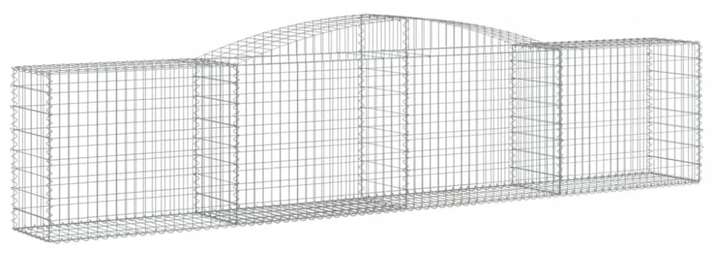 2 db íves horganyzott vas gabion kosár 400x50x80/100 cm