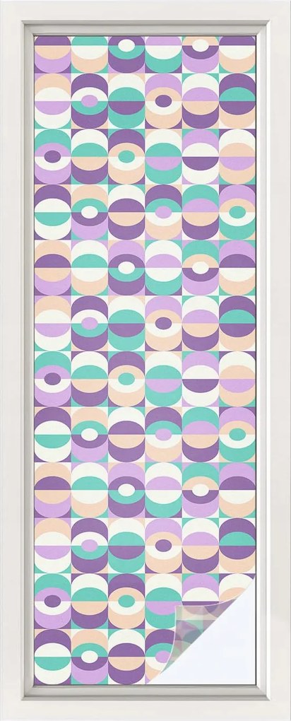 Tejfólia Ablaküvegekhez Öntapadós Adatvédelem Színes minták 50x146