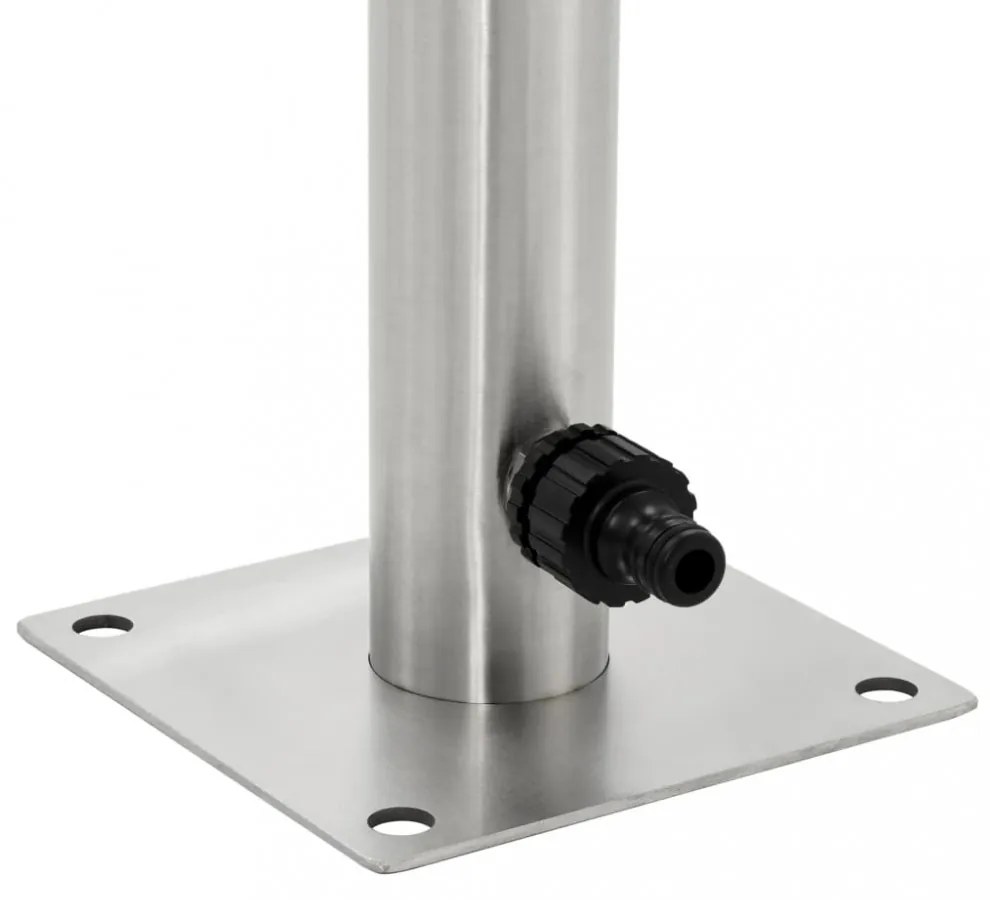 rozsdamentes acél kerek kerti oszlop típusú vízcsap 65 cm