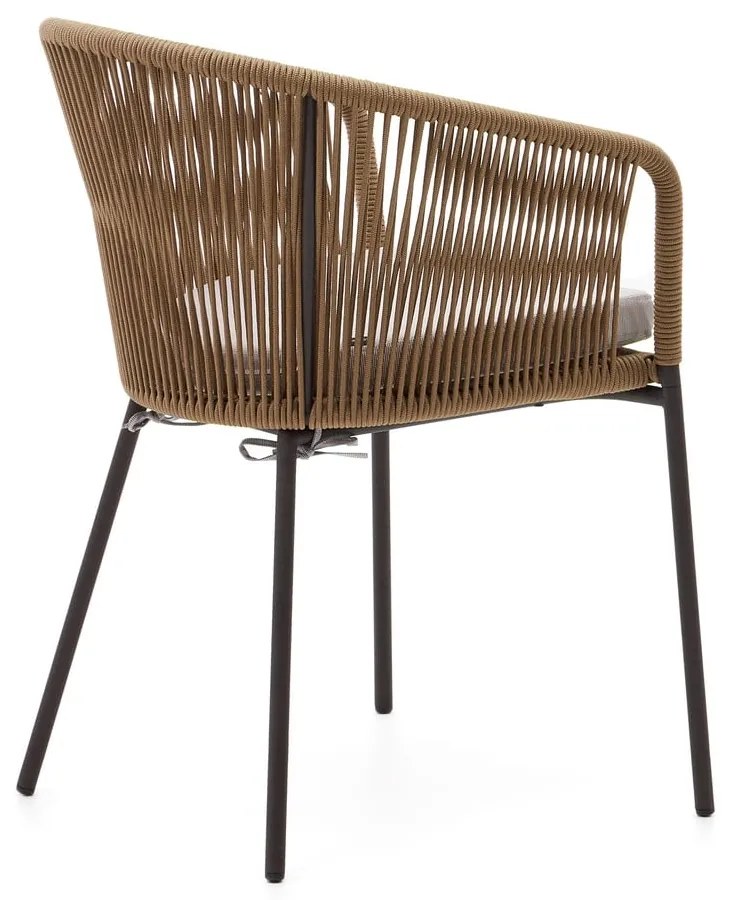 Bézs fém-párnázott kerti szék Yanet – Kave Home