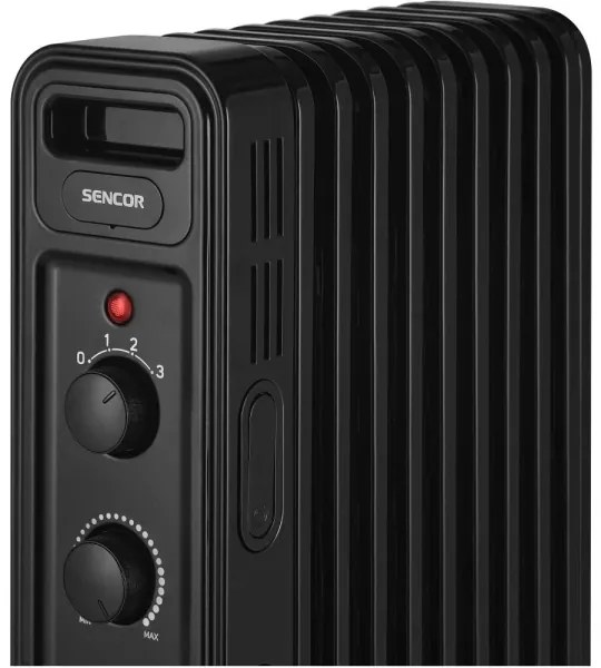 Sencor - 9 bordás olajradiátor 800/1200/2000W/230V fekete