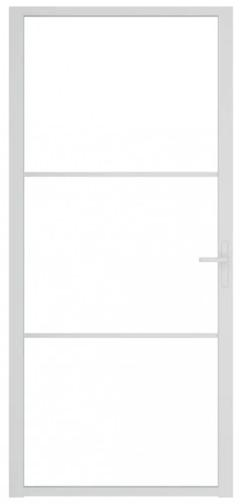 fehér ESG üveg és alumínium beltéri ajtó 93 x 201,5 cm