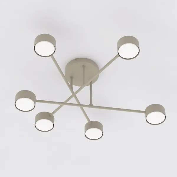 Felületre szerelt csillár HALO 6xGX53/10W/230V bézs