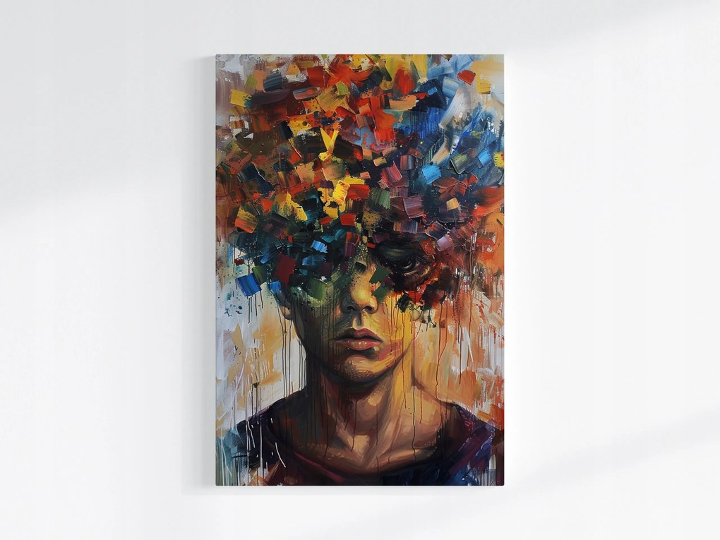 Canvas Vászonkép Absztrakt Portré Színes KIFEJEZÉS40x60