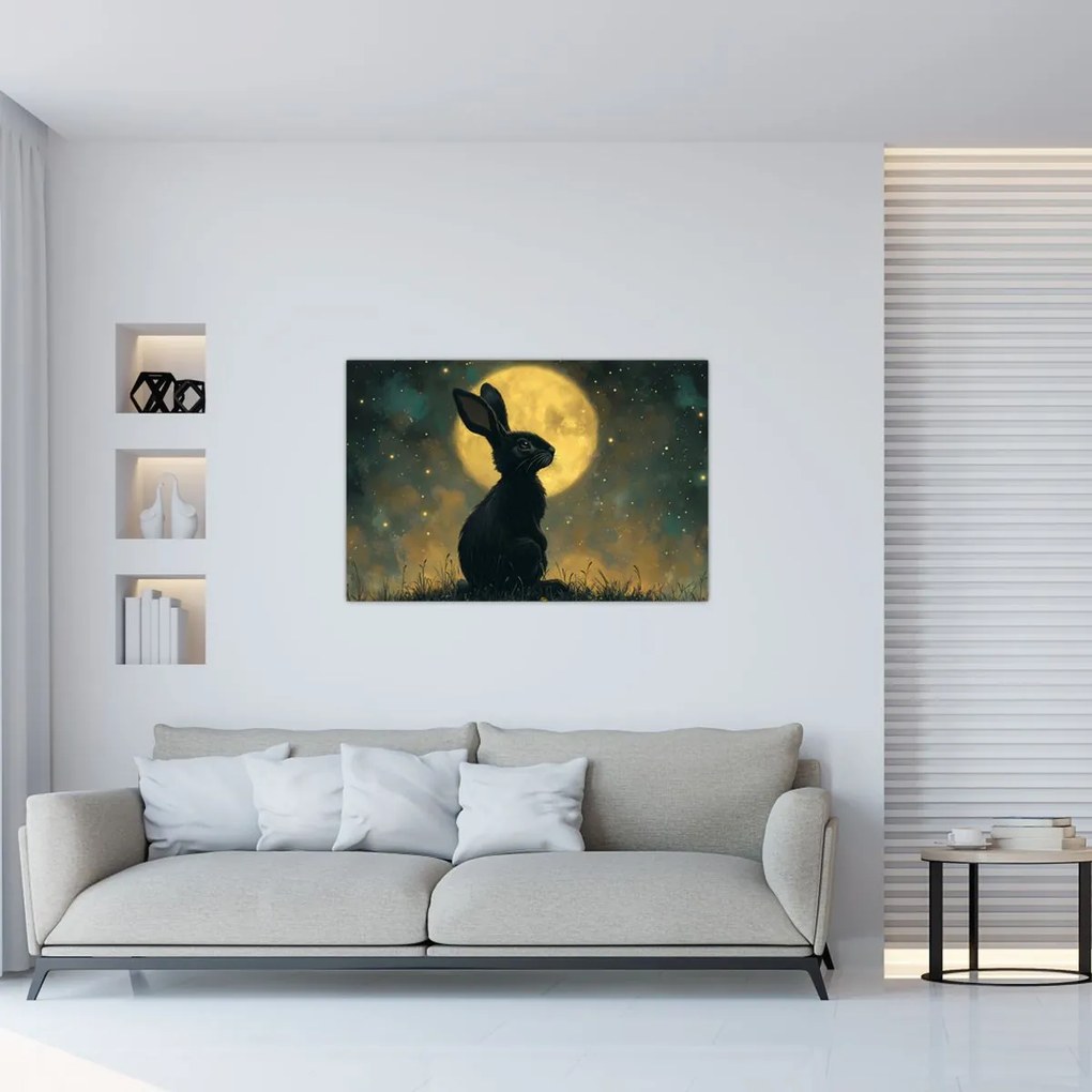Kép - Nyúl és hold (90x60 cm)