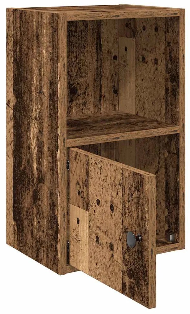 antik fa színű szerelt fa könyvespolc 31x24x52 cm
