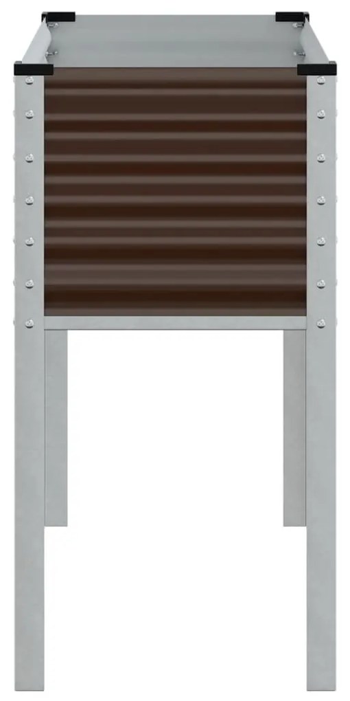 barna acél kerti növénytartó 100 x 41 x 90 cm