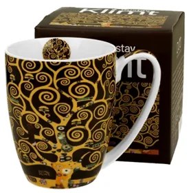 Porcelán bögre 360 ml dobozban Gustav Klimt Életfa
