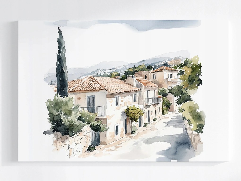 Poszter Város Dél Spanyolország Utca Házak 60x40