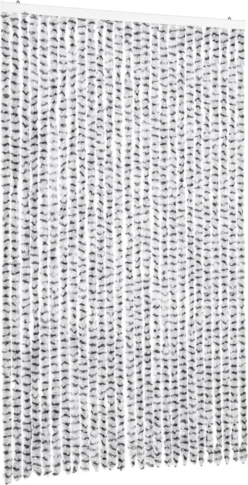 vidaXL világosszürke és sötétszürke zsenília rovarfüggöny 118x220 cm