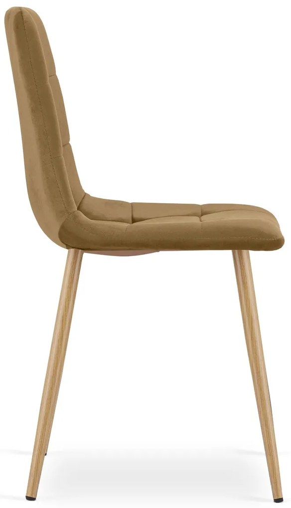 Barna bársony szék KARA