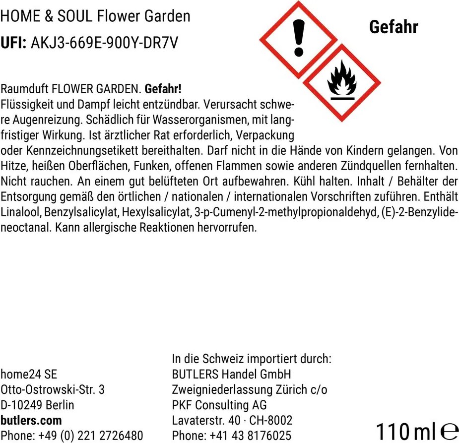HOME & SOUL szobaillatosító No. 8, Flower Garden 110ml