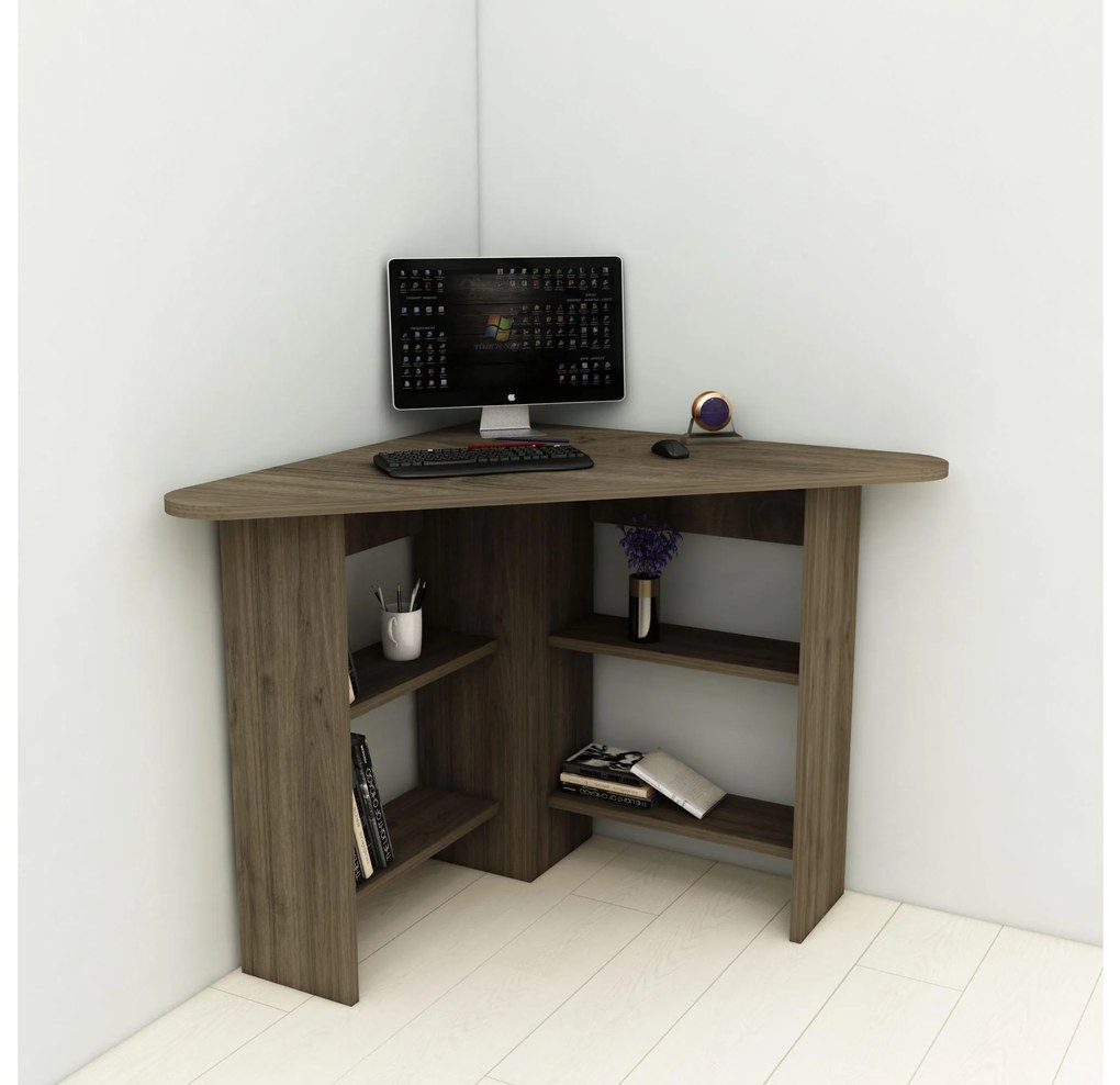 Rohový PC asztal Sabeni 2 (dió) . 1094879