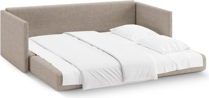 Világosbarna zsenília kinyitható kanapé 209 cm Shannon – Cosmopolitan Design