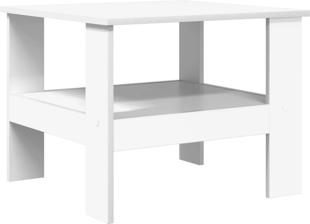 vidaXL Dohányzóasztal Fehér 57 x 55 x 45 cm Faanyag