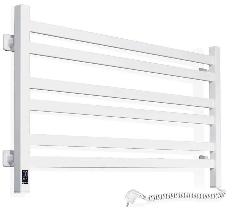AVANGARD fürdőszobai létra törölközőszárító radiátor termosztáttal 316W/230V 50,6 cm IP44 fehér jobb oldali