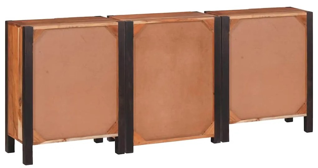 Széf fiókkal 3 pcs Barna 55 x 30 x 75 cm Tömör akácfa