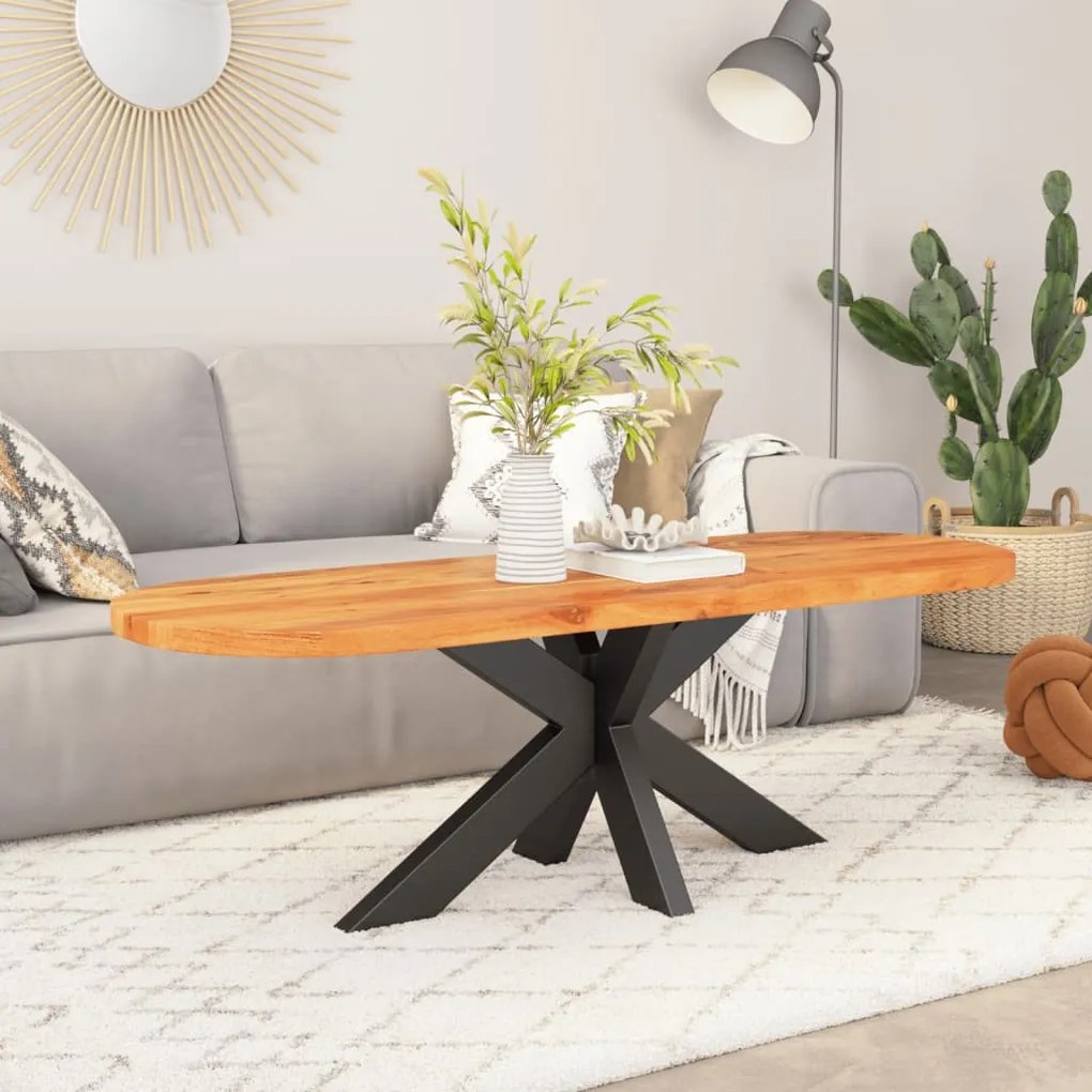 tömör akácfa ovális asztallap 110 x 50 x 3,8 cm