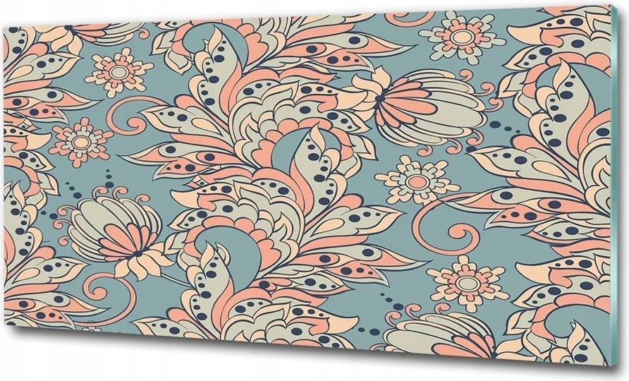 Fotó üvegkép Trópusi virágok 125x50