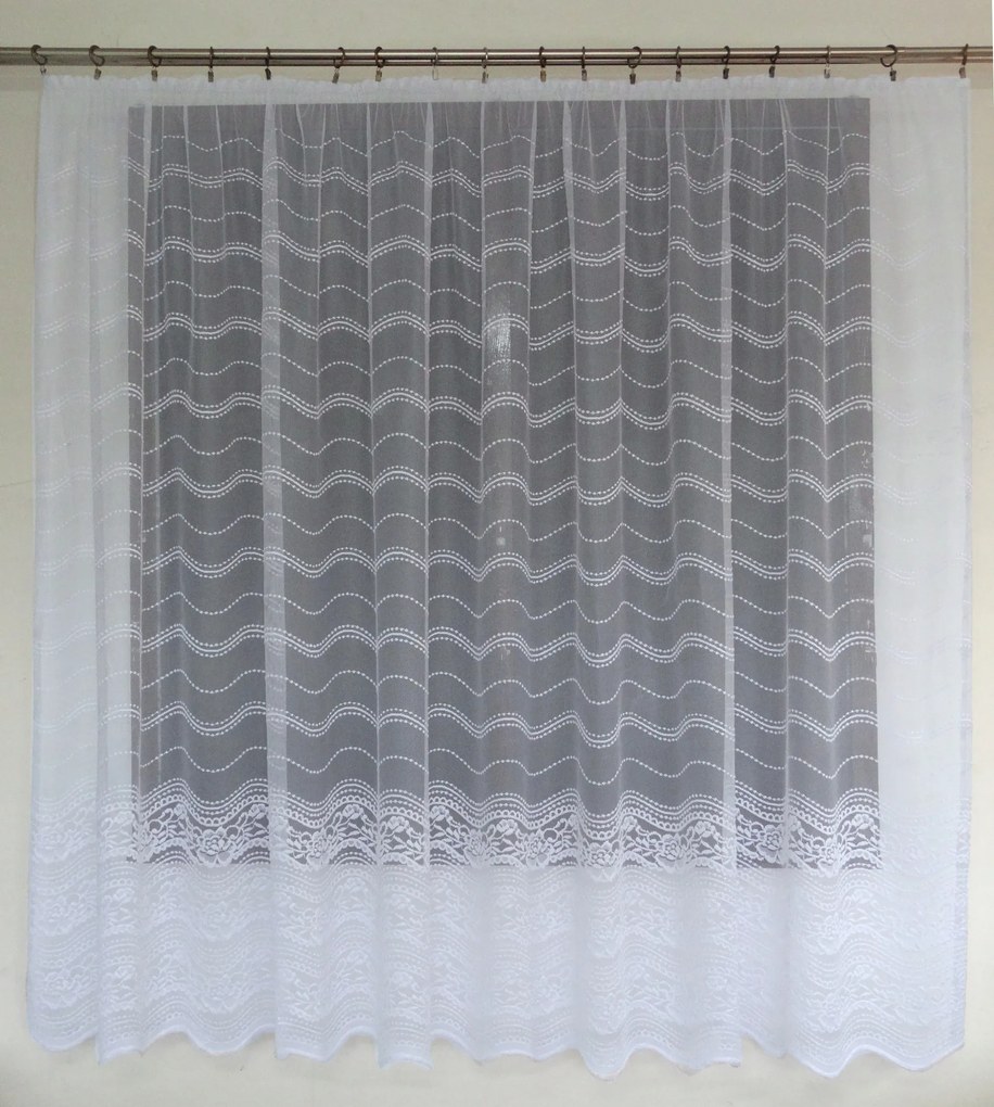 Mg Függöny 585/1 Fehér 200X160cm Kész Szalaggal M