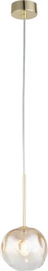 Brilagi - VULCANO kábeles csillár 1xG9/8W/230V átm. 15 cm arany/füstös bézs