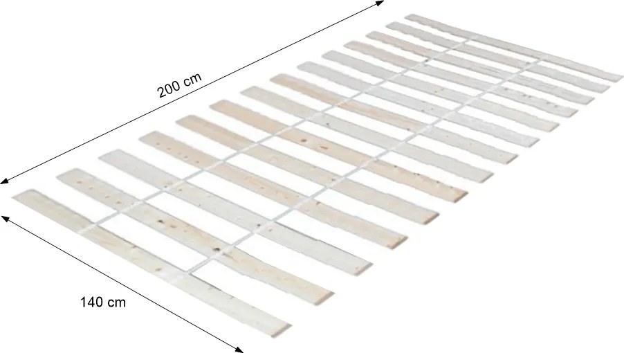 Léces ágyrács, 140x200 cm, PLAZA