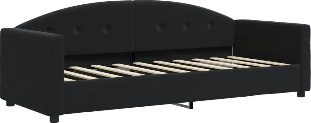 vidaXL fekete bársony kanapéágy 80 x 200 cm