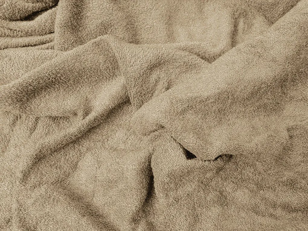 Frottír EXCLUSIVE bézs lepedő 200x220 cm