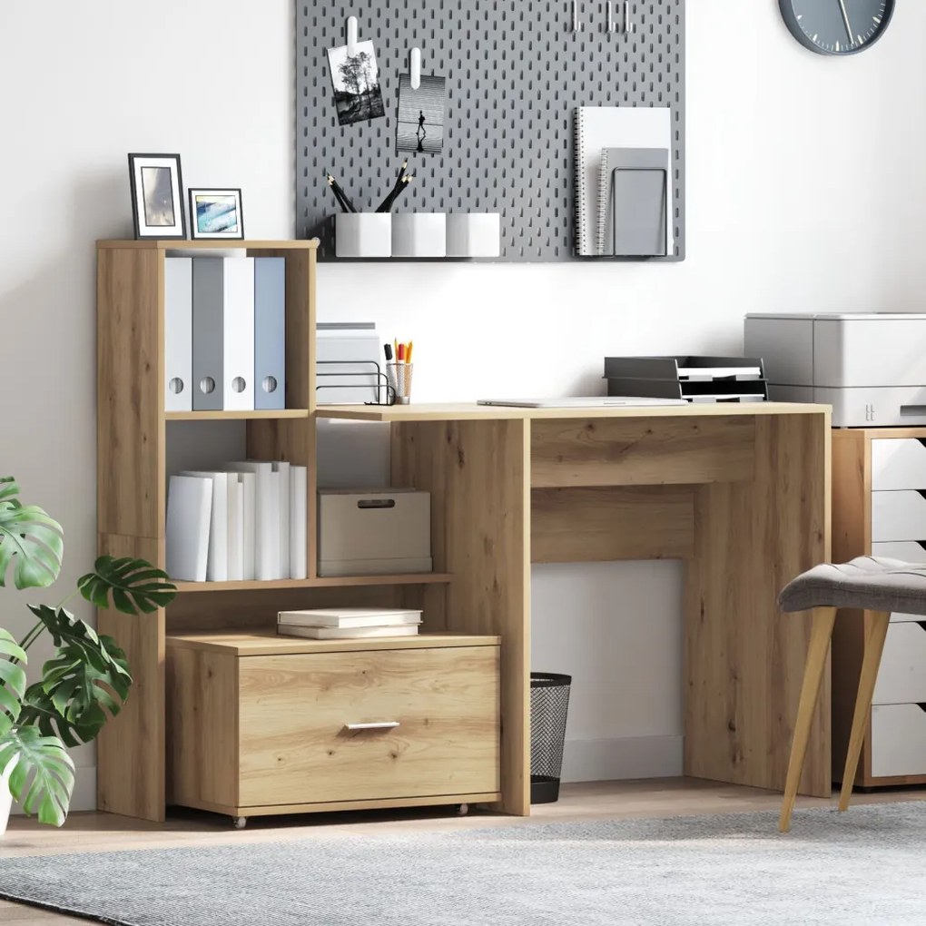 Fiókos szekrény Artisan tölgy Forgácslap, Laminált Közepes