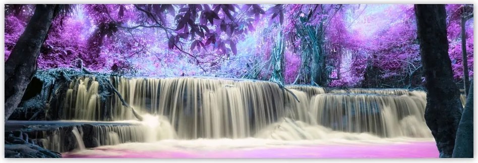 Poszterek 200x66 Lila vízesés