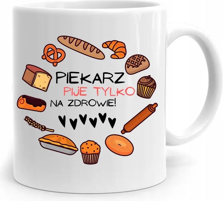 Ajándék Bögre Péknek Csak Egészségre Iszik fényképes nyomattal