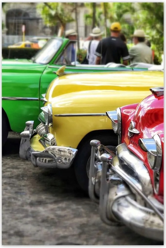 Poszterek 80x120 Régi kubai autók