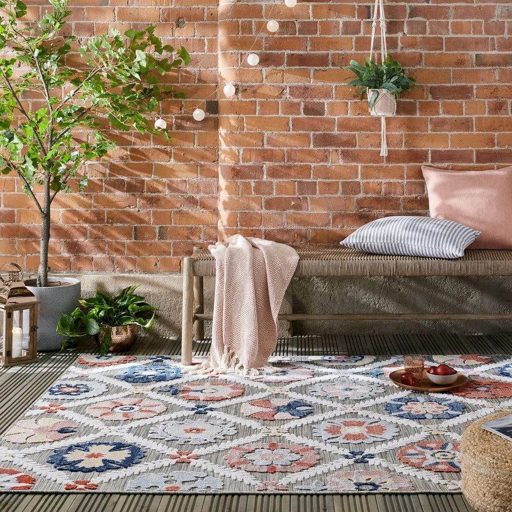 Szürke kültéri szőnyeg 230x160 cm Flora - Flair Rugs