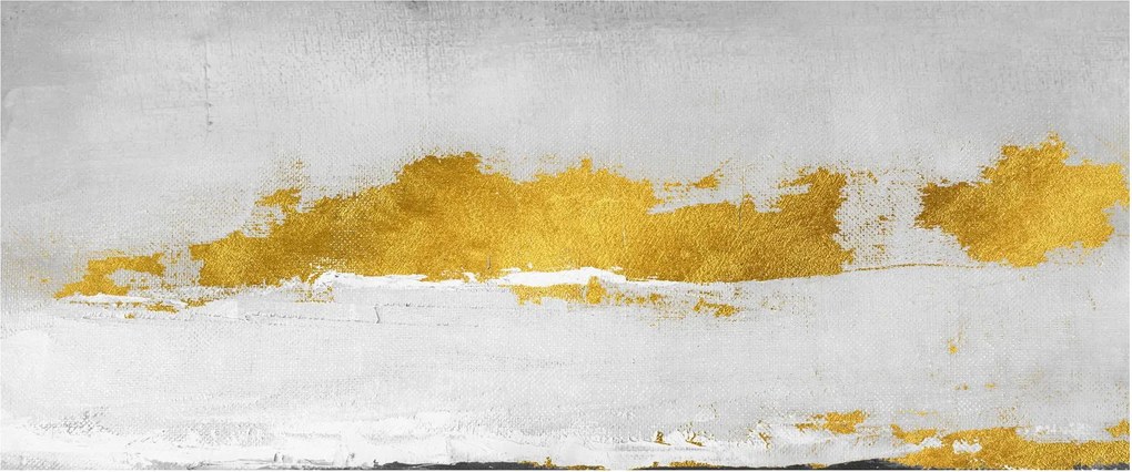 Kép - Arany és szürke vonások (120x50 cm)