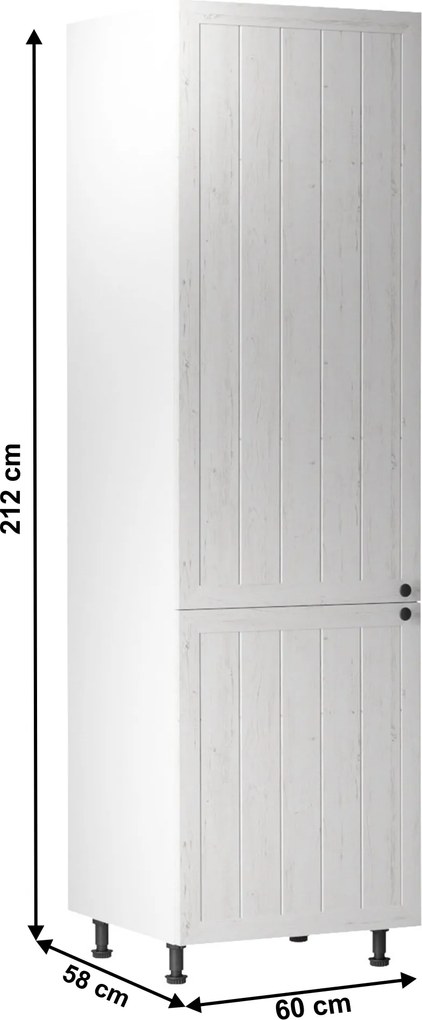 Hűtőgép szekrény, fehér/sosna andersen, jobbos, PROVANCE D60R