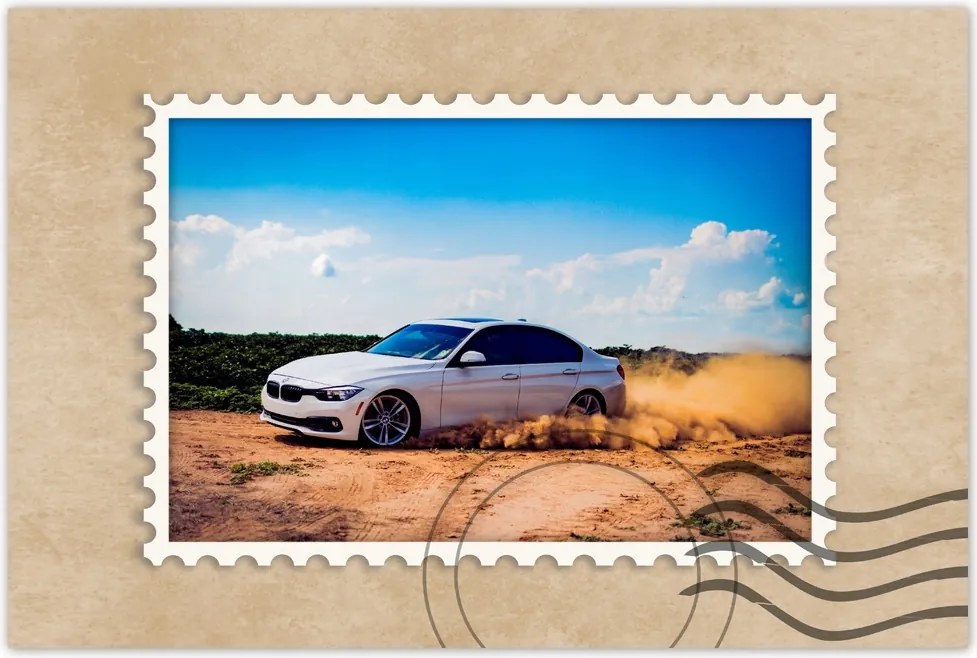 Poszterek 120x80 Bmw Drift a homokban