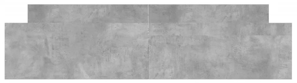 betonszürke ágykeret fej- és lábtámlával 180 x 200 cm