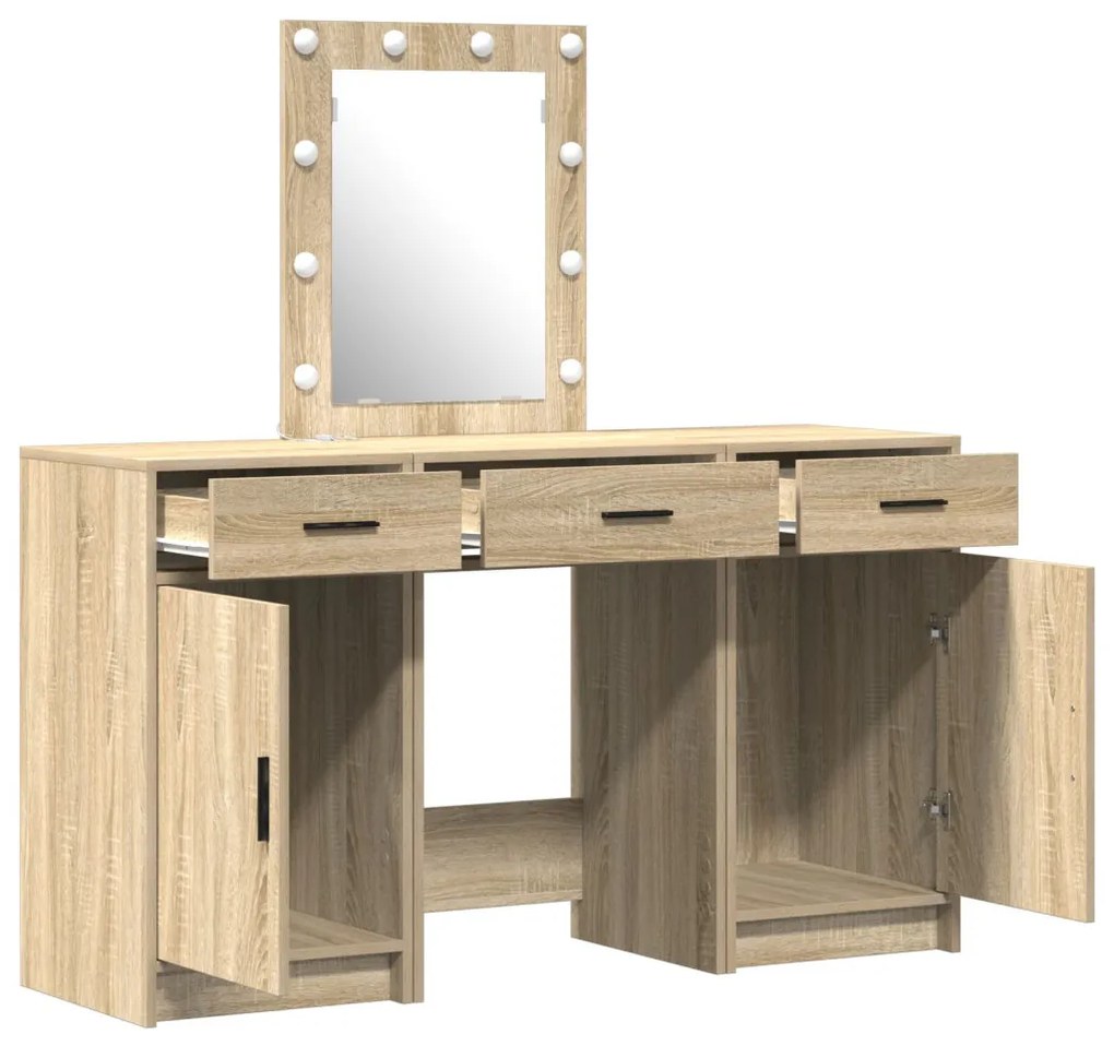 Öltözködőasztal fiókkal ajtóval Barna 50 x 41 x 135 cm Faanyag