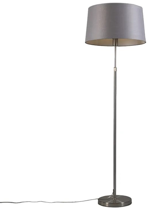 Acél állólámpa szürke árnyékolóval, 45 cm állítható - Parte
