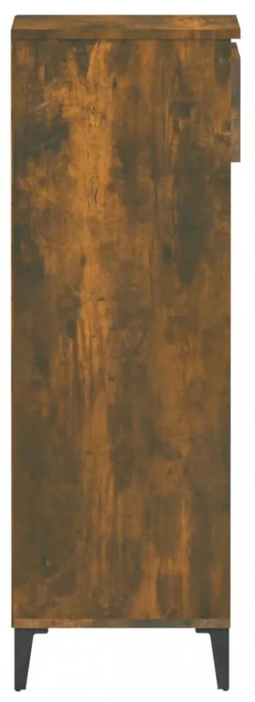 füstös tölgy színű szerelt fa cipőtartó 40x36x105 cm