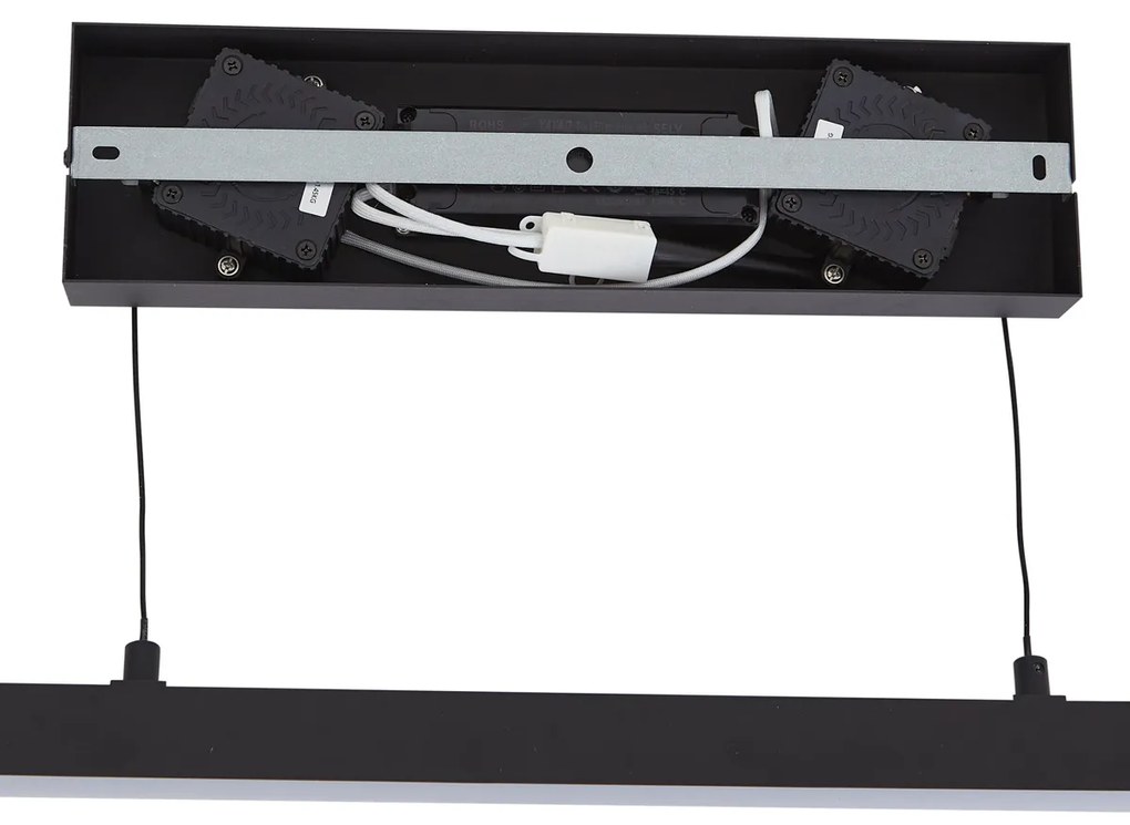 Modern függőlámpa fekete füstüveggel, LED-del és Easylift rendszerrel - Catch