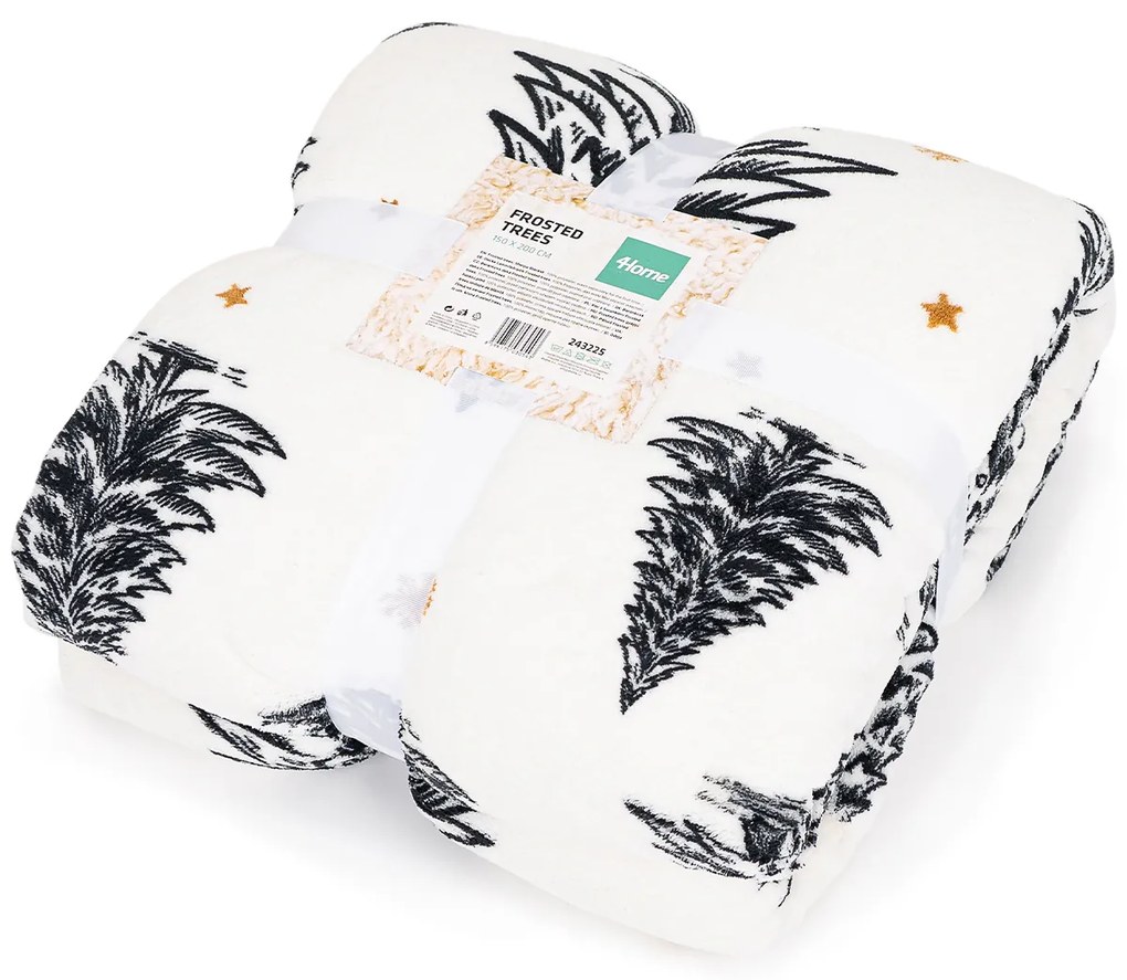 4Home Frosted Trees gyapjú hatású pléd, 150 x 200 cm