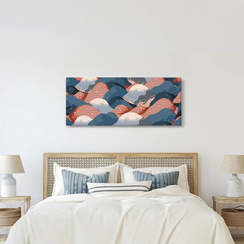 Kép - Japán hullámok (120x50 cm)