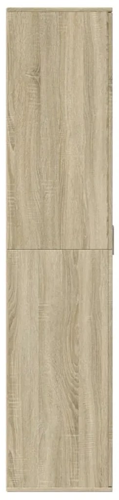 sonoma tölgy színű szerelt fa cipősszekrény 80 x 39 x 178 cm