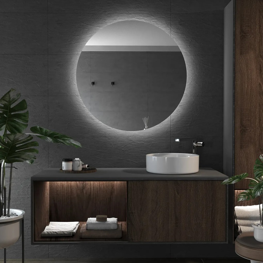 Kerek tükör LED világítással E2